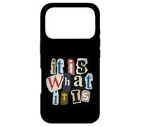 Carcasa para iPhone 17 Pro Vintage Letter Prints, It Is What It Is