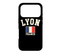 Carcasa para iPhone 17 Pro Vintage Lyon Francia Bandera Francesa Recuerdo Retro Gráfico