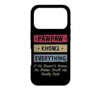 Carcasa para iPhone 17 Pro Vintage Pawpaw Knows Everything Dad Father Father's Day
