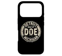 Carcasa para iPhone 17 Pro Vintage What Up Doe en Detroit Michigan