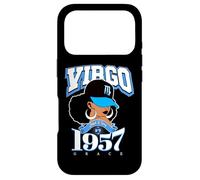 Carcasa para iPhone 17 Pro Virgo 1957 Zodiac Year Melanin Skin Afro Diva Rasgos