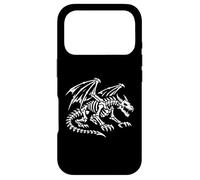 Carcasa para iPhone 17 Pro Vista Lateral Esqueleto Dragón Huesos Alados Gótico Vector Obra De Arte