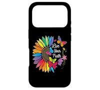 Carcasa para iPhone 17 Pro Vive tu Verdad, arcoíris, Girasol, Mariposas Coloridas, Orgullo