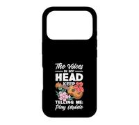 Carcasa para iPhone 17 Pro Voices In My Head Telling Me Play Ukelele Tropical Flower