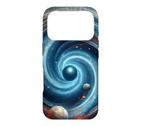Carcasa para iPhone 17 Pro Vórtice cósmico con Portal Agujero de Gusano Negro y Agujero Blanco