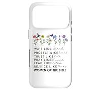 Carcasa para iPhone 17 Pro Wait Like Sarah Protect Like Rahab Women of The Bible Quote