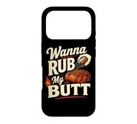 Carcasa para iPhone 17 Pro Wanna Rub My Butt Funny BBQ Cerdo Shoulder Spice Rub