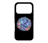 Carcasa para iPhone 17 Pro Watercolor Dragon Flowers Beautiful Art Colorful Graphic