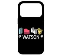 Carcasa para iPhone 17 Pro Watson - Amante de Mascotas con Nombre de Perro Personalizado