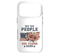Carcasa para iPhone 17 Pro We The People 250 Years 2026 Patriotic Floral USA Flag