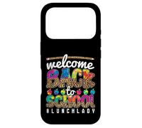 Carcasa para iPhone 17 Pro Welcome Back To School Lunch Lady 1st Day of School Leopard