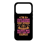 Carcasa para iPhone 17 Pro Welder Husband I'm A House Cleaning Kid Raising Money