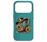 Carcasa para iPhone 17 Pro Western Cowboy Boot Herradura Girasol Cuerda Cowgirl Boot