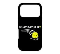 Carcasa para iPhone 17 Pro What Day is it? Divertido Jugador de Pickleball