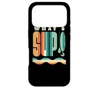 Carcasa para iPhone 17 Pro What's Sup Stand Up Paddle Surfing Vintage Supboard