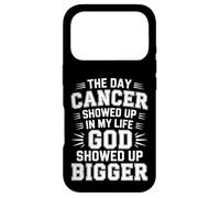 Carcasa para iPhone 17 Pro When Cancer Came God Showed Up Even Bigger -
