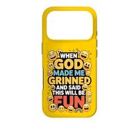 Carcasa para iPhone 17 Pro When God Made Me Grinned This Will Be Fun Christian