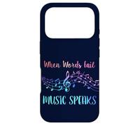 Carcasa para iPhone 17 Pro When Words Fail Music Speaks Banda Orquesta Profesor Músico