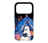 Carcasa para iPhone 17 Pro Whimsical Ghost Reading Book in Tent Cozy Halloween Reader