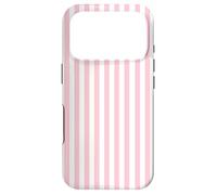 Carcasa para iPhone 17 Pro White and Pink Stripes Geometric Vertical Lines Pattern