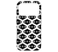 Carcasa para iPhone 17 Pro White Black Almonds Ovals Circle Dots Monochrome Pattern
