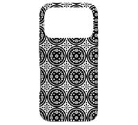 Carcasa para iPhone 17 Pro White Black Circle Dot Ring Monochrome Moroccan Pattern