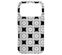 Carcasa para iPhone 17 Pro White Black Circles Dots Optical Contrast Bauhaus Pattern