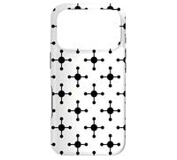 Carcasa para iPhone 17 Pro White Black Molecule Atom Connected Dot Monochrome Pattern