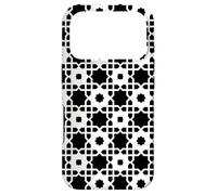 Carcasa para iPhone 17 Pro White Black Monochrome Stars Octagon Geometric Pattern