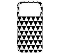 Carcasa para iPhone 17 Pro White Black Nordic Scandinavian Triangles Squares Pattern