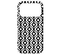 Carcasa para iPhone 17 Pro White Black Oval Eye Almond Waves Optical Illusion Pattern