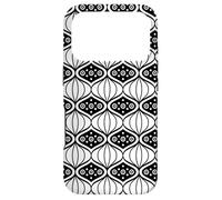 Carcasa para iPhone 17 Pro White Black Oval Onion-Like Geometric Organic Op Art Pattern