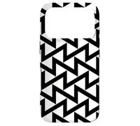 Carcasa para iPhone 17 Pro White Black Zigzag Triangle Abstract Geometric Pattern