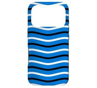 Carcasa para iPhone 17 Pro White Blue Black Estonia Tricolor Waves Estonian Fan Pattern