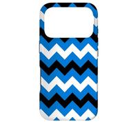 Carcasa para iPhone 17 Pro White Blue Black Estonia Tricolor Zigzag Line Baltic Pattern