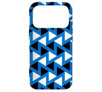 Carcasa para iPhone 17 Pro White Blue Black Estonia Tricolor Zigzag Triangle Pattern