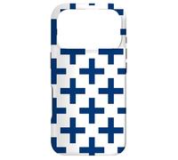 Carcasa para iPhone 17 Pro White Blue Finland Cross Finnish Plus Language Pattern