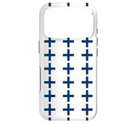 Carcasa para iPhone 17 Pro White Blue Finland Flag Cross Grid Plus Finnish Pattern