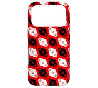 Carcasa para iPhone 17 Pro White Red Black Ovals Circle Dots Garlic Onion 1960s Pattern