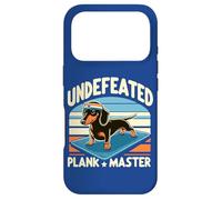 Carcasa para iPhone 17 Pro Wiener Dog Workout Undefeated Plank Master Sports Dachshund