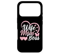 Carcasa para iPhone 17 Pro Wife Mom Boss - Lindo Regalo del día de la Madre - Moms The Boss