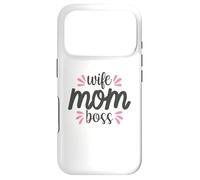 Carcasa para iPhone 17 Pro Wife Mom Boss - Lindo Regalo del día de la Madre - Moms The Boss