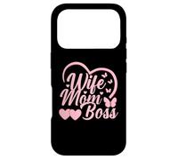 Carcasa para iPhone 17 Pro Wife Mom Boss - Lindo Regalo del día de la Madre - Moms The Boss