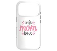 Carcasa para iPhone 17 Pro Wife Mom Boss - Lindo Regalo del día de la Madre - Moms The Boss