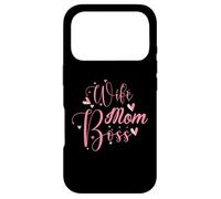 Carcasa para iPhone 17 Pro Wife Mom Boss - Lindo Regalo del día de la Madre - Moms The Boss
