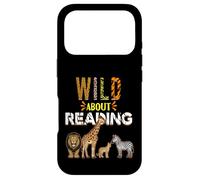 Carcasa para iPhone 17 Pro Wild About Reading Libros Animales del zoológico Amor Lectura de Libros