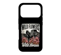 Carcasa para iPhone 17 Pro Wild Horses Wildflowers Cowgirl Country Western Rodeos