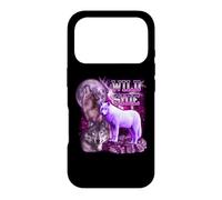 Carcasa para iPhone 17 Pro Wild Side Wolf On Moon Galaxy Funny Three Wolves Lover