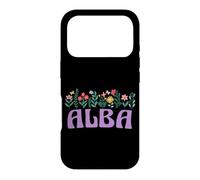Carcasa para iPhone 17 Pro Wildflower Floral Alba Nombre Día de la Madre Mujeres