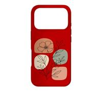 Carcasa para iPhone 17 Pro Wildflower Line Art Abstract Botanical Mid Century